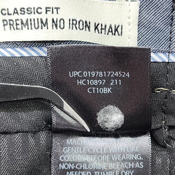 HAGGAR Pants Mens 42X29 Brown Premium No Iron Khaki Classic Fit No Iron Khaki - Picture 8 of 13